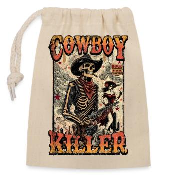 Tueur de cow-boys - Sac cadeau en coton avec cordon (14 x 20 cm) - nature - Devant