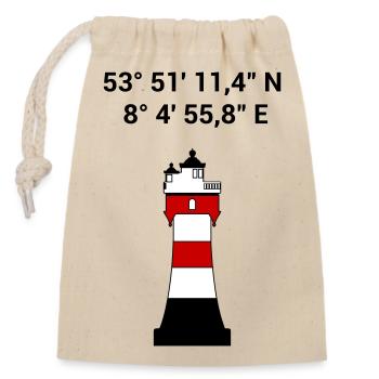 Phare de Red Sand - Voile - Skipper - Maritime - Sac cadeau en coton avec cordon (14 x 20 cm) - nature - Devant