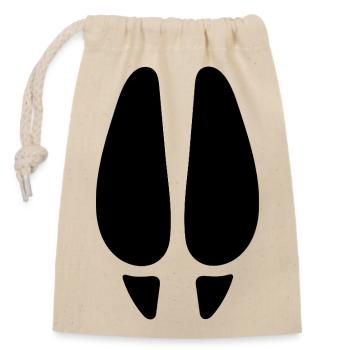 Empreinte de cerf - Sac cadeau en coton avec cordon (14 x 20 cm) - nature - Devant
