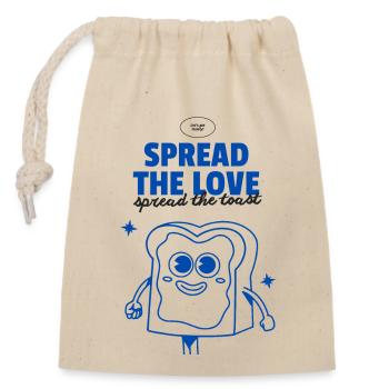 Étalez le pain grillé - Sac cadeau en coton avec cordon (14 x 20 cm) - nature - Devant