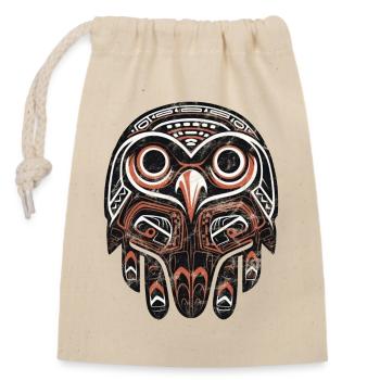Eagle Haida Indian Symbol Bird Animal Totem Falcon - Closable cotton gift bag (14x20cm) - nature - Front