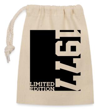 LIMITED EDITION 1977 49TH BIRTHDAY - Closable cotton gift bag (14x20cm) - nature - Front
