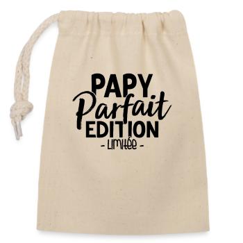 Papy Parfait Édition Limitée - Sac cadeau en coton avec cordon (14 x 20 cm) - nature - Devant
