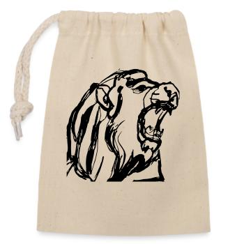 Cadeau de lion rugissant - Sac cadeau en coton avec cordon (14 x 20 cm) - nature - Devant