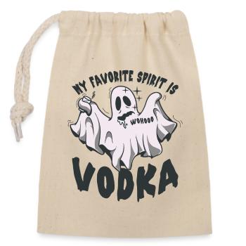 Mon spiritueux préféré est la vodka - Sac cadeau en coton avec cordon (14 x 20 cm) - nature - Devant