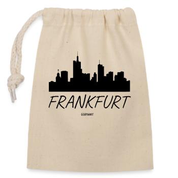 Frankfurt - Verschließbarer Geschenkbeutel aus Baumwolle (14x20cm) - Natur - Vorne