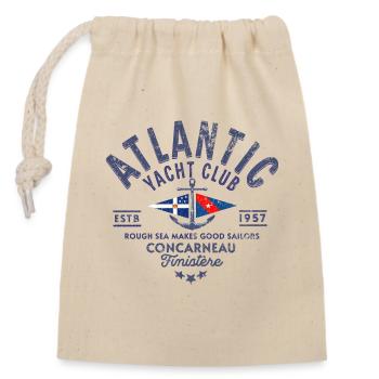 Atlantic Yacht club Concarneau Finistere blc - Closable cotton gift bag (14x20cm) - nature - Front