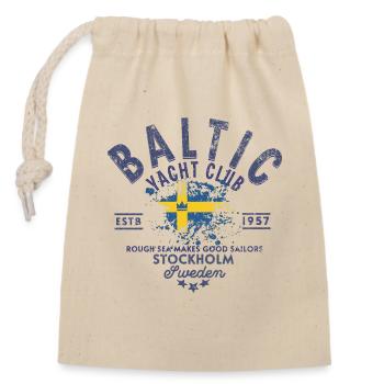 Baltic Yacht Club Stockholm blc - Closable cotton gift bag (14x20cm) - nature - Front