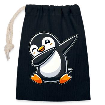 Pinguin Dab Ein cooler tanzender Pinguin Dabbing D - Verschließbarer Geschenkbeutel aus Baumwolle (14x20cm) - Navy - Vorne