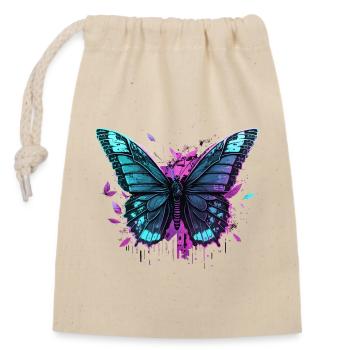 Butterfly Garden Vaporwave - Closable cotton gift bag (14x20cm) - nature - Front