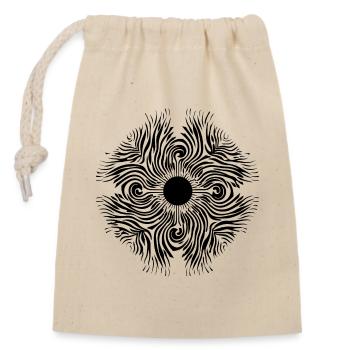 L’innovation dans la mode : les formes oscillantes de Chladni - Sac cadeau en coton avec cordon (14 x 20 cm) - nature - Devant