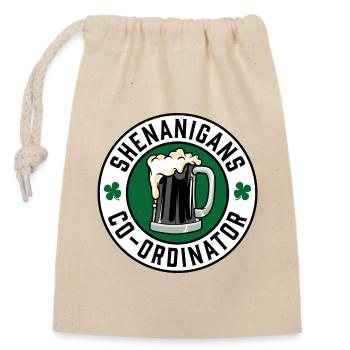 Shenanigans Coordinator - Closable cotton gift bag (14x20cm) - nature - Front