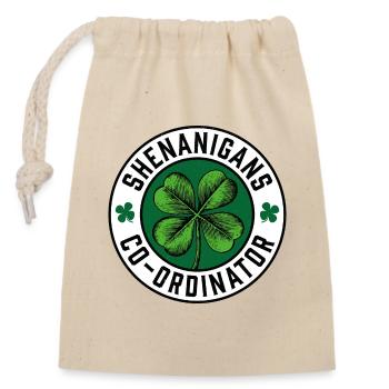 Shenanigans Koordinator - Verschließbarer Geschenkbeutel aus Baumwolle (14x20cm) - Natur - Vorne