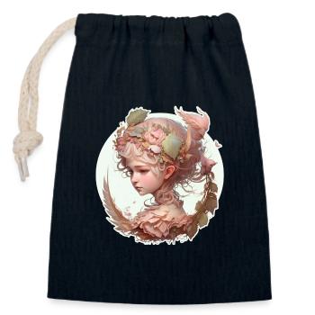 Fairy - Closable cotton gift bag (14x20cm) - navy - Front