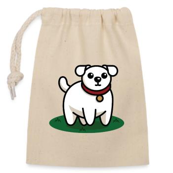 The Dog - The Cat's Friend - Closable cotton gift bag (14x20cm) - nature - Front