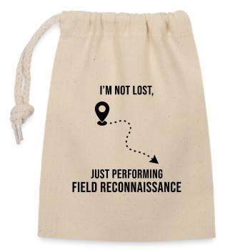 Field Reconnaissance GIS Survey Mapping Humor - Closable cotton gift bag (14x20cm) - nature - Front