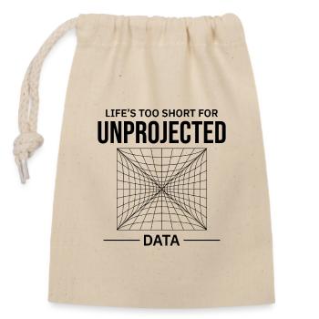 Unprojected Data GIS Cartography Mapping Error - Closable cotton gift bag (14x20cm) - nature - Front