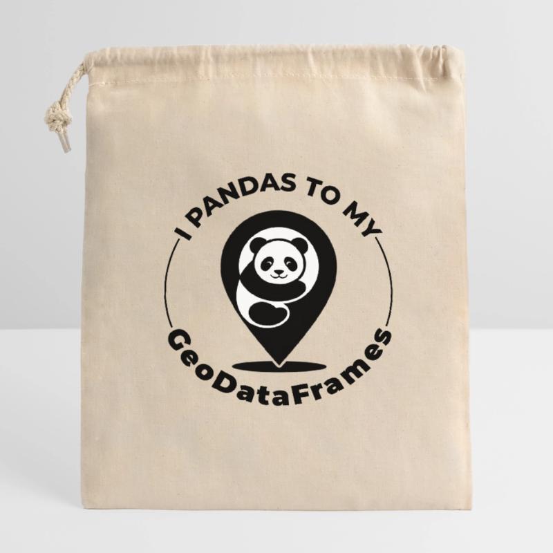 GeoDataFrames Pandas GIS Programmation Python Sac cadeau en coton avec cordon (14 x 20 cm)