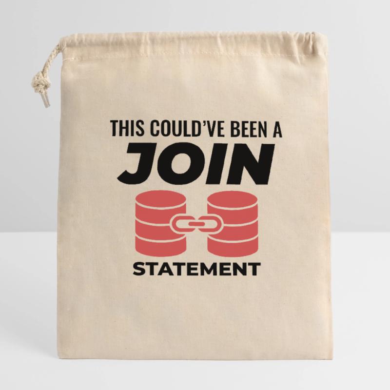 SQL Join Database, instruction de programmation des données Sac cadeau en coton avec cordon (14 x 20 cm)