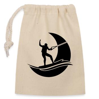 wakeboard wakeboarder wakestyle wakeboard-contest - Verschließbarer Geschenkbeutel aus Baumwolle (14x20cm) - Natur - Vorne
