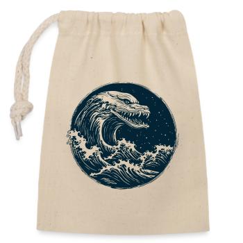 Sea Serpent of Tides - Closable cotton gift bag (14x20cm) - nature - Front