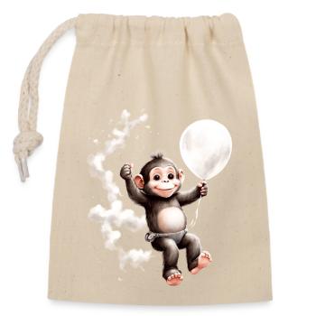 Baby Animals Dreamland Balloon Monkey - Closable cotton gift bag (14x20cm) - nature - Front