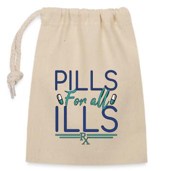 Apotheke Pills for all Ills - Verschließbarer Geschenkbeutel aus Baumwolle (14x20cm) - Natur - Vorne