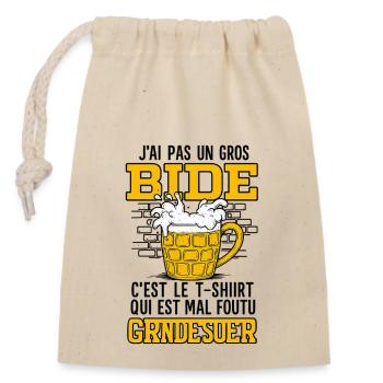 C’est Le T-Shirt Qui Est Mal Foutu - Sac cadeau en coton avec cordon (14 x 20 cm) - nature - Devant