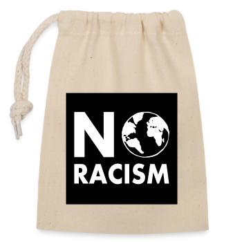 No racism - Verschließbarer Geschenkbeutel aus Baumwolle (14x20cm) - Natur - Vorne