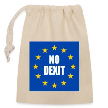 No dexit - Closable cotton gift bag (14x20cm) - nature - Front