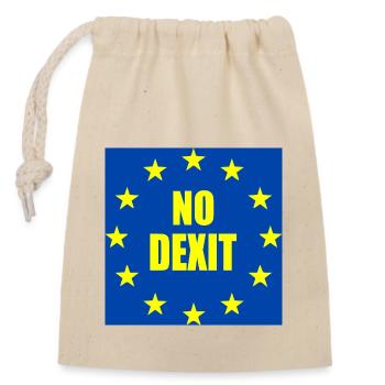 No dexit - Closable cotton gift bag (14x20cm) - nature - Front