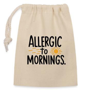 Grognement matinal - Sac cadeau en coton avec cordon (14 x 20 cm) - nature - Devant