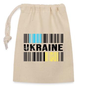 UKRAINE support Kiev Zelensky slava ukraini - Closable cotton gift bag (14x20cm) - nature - Front