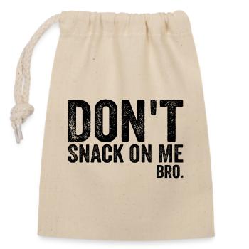 Don't Snack on Me Humor & Funny Cat Lover - Verschließbarer Geschenkbeutel aus Baumwolle (14x20cm) - Natur - Vorne