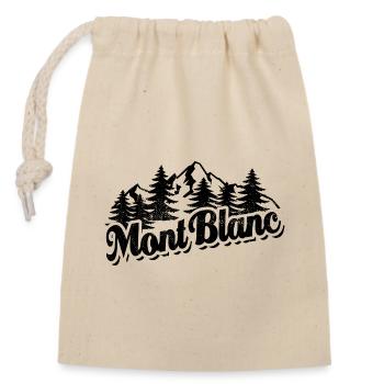 Mont Blanc - Forest and Mountains Hiking Recreation - Closable cotton gift bag (14x20cm) - nature - Front