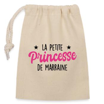 La Petite Princesse de Marraine - Sac cadeau en coton avec cordon (14 x 20 cm) - nature - Devant