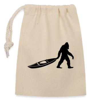 Kayak Canoe Paddling Captain - Closable cotton gift bag (14x20cm) - nature - Front