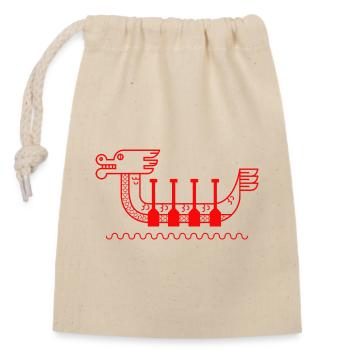 drachenboot chinesisches drachenboot-fest - Verschließbarer Geschenkbeutel aus Baumwolle (14x20cm) - Natur - Vorne