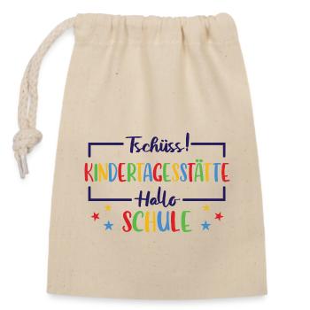 Farewell children daycare graduates 2025 - Closable cotton gift bag (14x20cm) - nature - Front