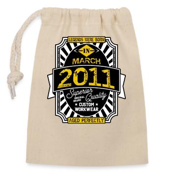 2011 MARCH - Closable cotton gift bag (14x20cm) - nature - Front