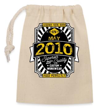 2010 MAY - Closable cotton gift bag (14x20cm) - nature - Front