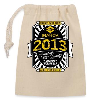 2013 MARCH - Closable cotton gift bag (14x20cm) - nature - Front