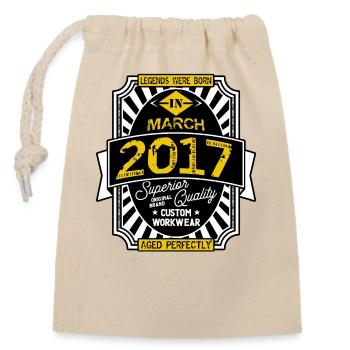 2017 MARCH - Closable cotton gift bag (14x20cm) - nature - Front