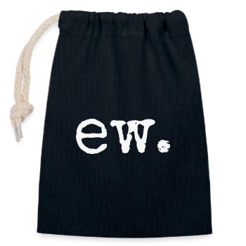 Ew. Yuck. Disgusting. Funny Statement Fun - Closable cotton gift bag (14x20cm) - navy - Front