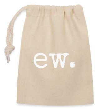 Ew. Beurk. Dégoûtant. Déclaration amusante - Sac cadeau en coton avec cordon (14 x 20 cm) - nature - Devant