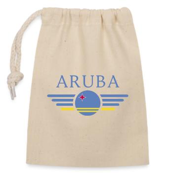 Ich liebe Aruba, Eleganz Stil Design T-Shirt - Verschließbarer Geschenkbeutel aus Baumwolle (14x20cm) - Natur - Vorne