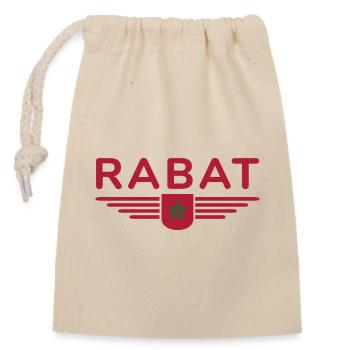 Morocco Rabat Fan Outfit Design T Shirt - Closable cotton gift bag (14x20cm) - nature - Front