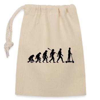 Evolution E-Scooter, Scooter électrique avec batterie - Sac cadeau en coton avec cordon (14 x 20 cm) - nature - Devant