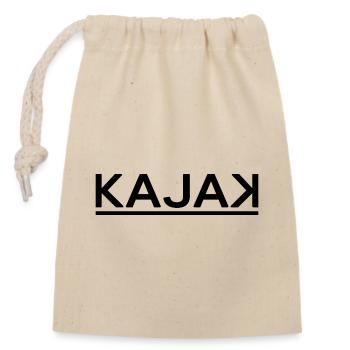 Kayak Ice Canoe Paddling Canoe "River is Calling" - Closable cotton gift bag (14x20cm) - nature - Front