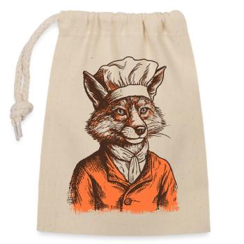 Le chef du renard - Sac cadeau en coton avec cordon (14 x 20 cm) - nature - Devant